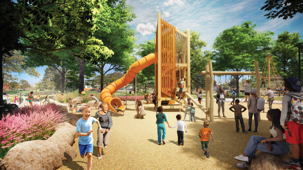 Russell Square play feature rendering