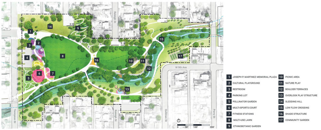 martinez park vision plan plan rendering